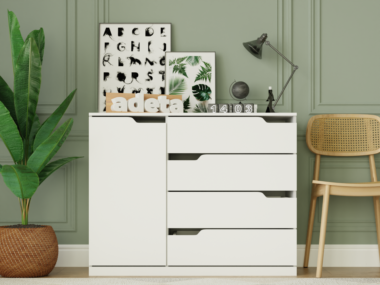 Комод Нордли 20 white ИКЕА (IKEA) изображение товара