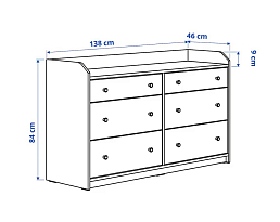 Изображение товара Комод Хауга 14 white ИКЕА (IKEA) на сайте adeta.ru