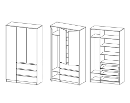 Изображение товара Распашной шкаф Мальм 314 brown ИКЕА (IKEA) на сайте adeta.ru